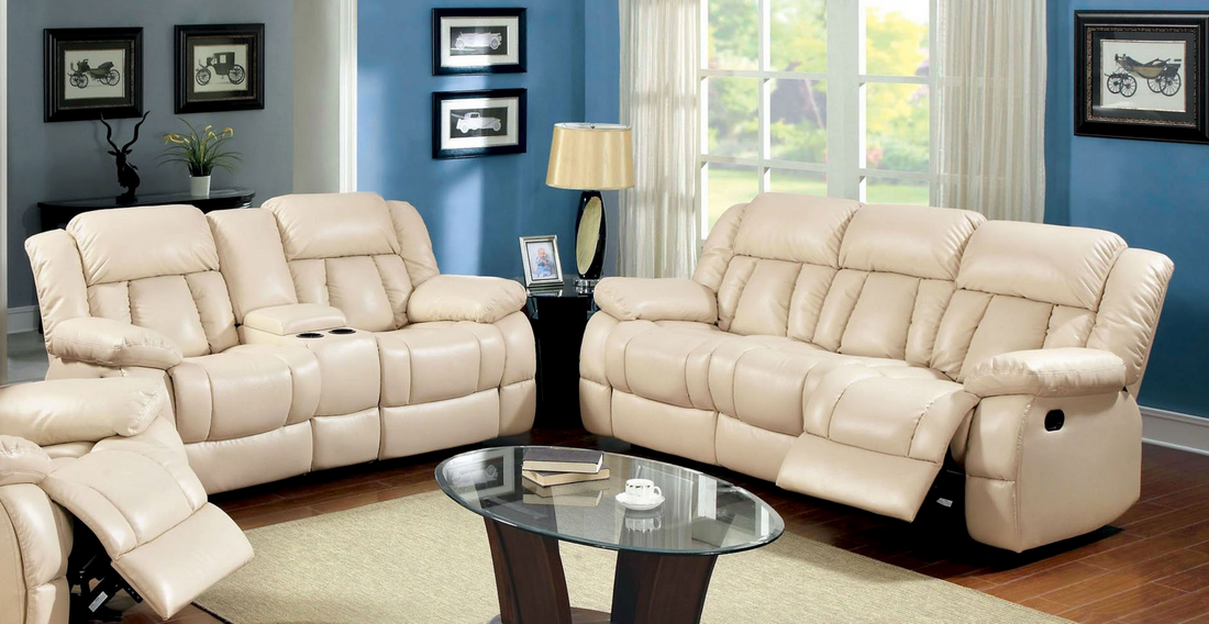 BARBADO RECLINING SOFA AND LOVE SEAT SET. CLEARANCE.