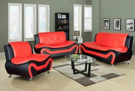 BEVERLY LIVING ROOM SET RED