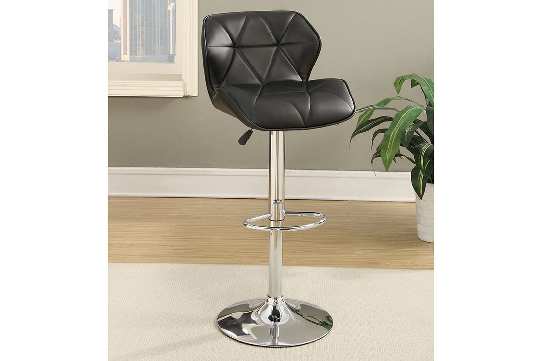 BAR STOOL BLACK DIAMOND STITCH