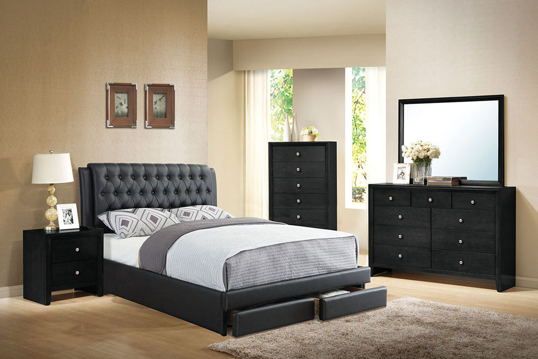 BLACK BED FRAME