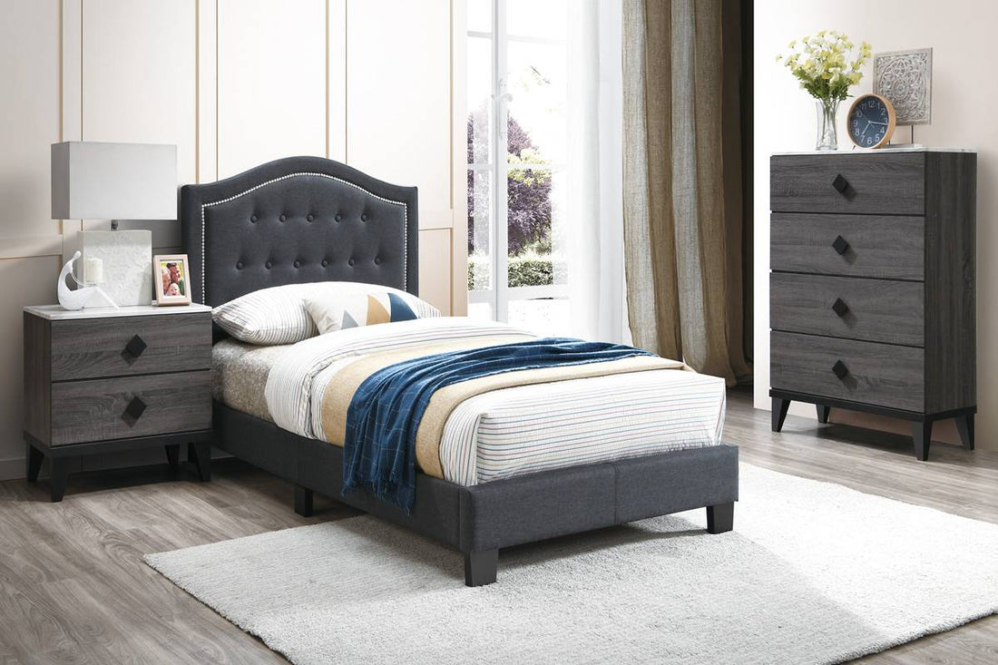 FULLY UPHOLSTERED QUEEN BED FRAME