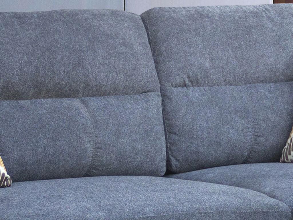 Diego 103.5" Fabric Sectional Sofa with Right Facing Chaise, Storage Ottoman, and 2 Accent Pillows