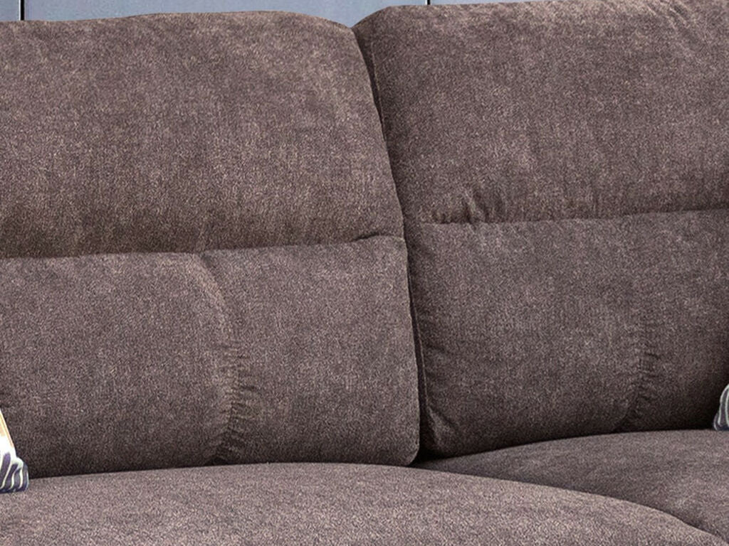 Diego 103.5" Fabric Sectional Sofa with Right Facing Chaise, Storage Ottoman, and 2 Accent Pillows