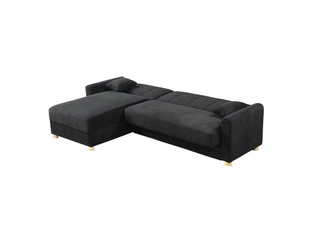 Thomas 99.5"W Fabric Convertible Sleeper Sectional Sofa with Reversible Chaise and Storage