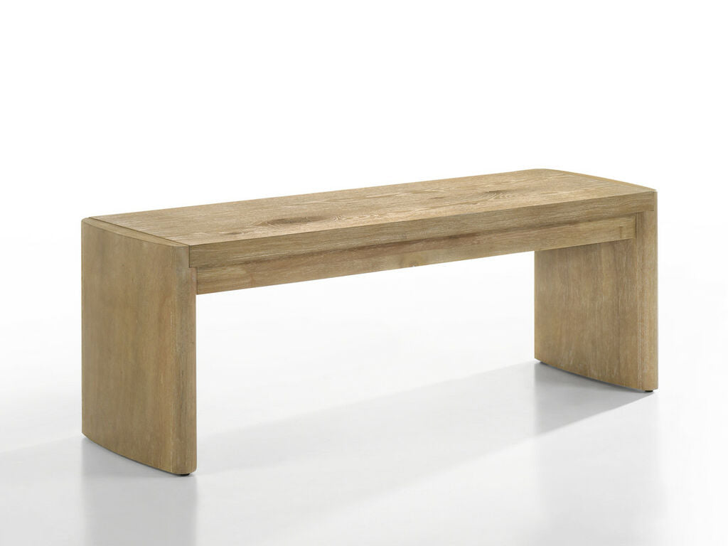 Magnus 6Pc Oak Finish 84" Extendable Rectangular Dining Table Set with Dining Bench