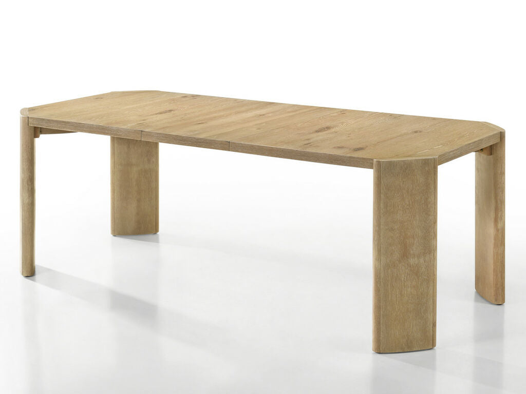 Magnus 6Pc Oak Finish 84" Extendable Rectangular Dining Table Set with Dining Bench
