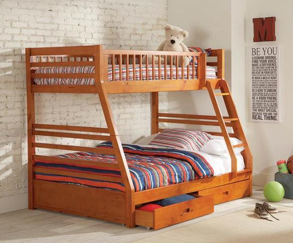 Coaster Bedroom Ashton 2-drawer Wood Twin Over Full Bunk Bed